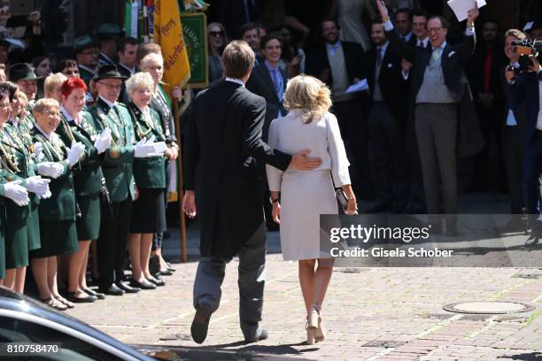 Bridegroom Ernst August of Hanover jr. And his mother Chantal Hochuli, former of Hanover during the wedding of Prince Ernst August of Hanover jr.,...