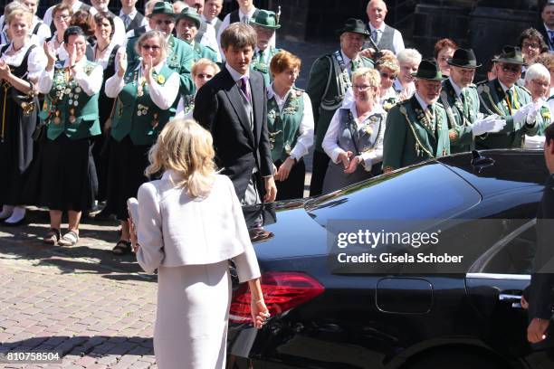 Bridegroom Ernst August of Hanover jr. And his mother Chantal Hochuli, former of Hanover during the wedding of Prince Ernst August of Hanover jr.,...