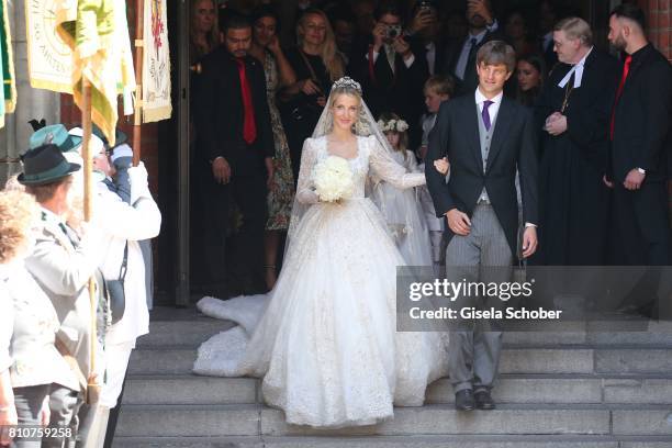 Bridegroom Crown prince Ernst August of Hanover jr. And his wife Ekaterina Malysheva during the wedding of Prince Ernst August of Hanover, Duke of...