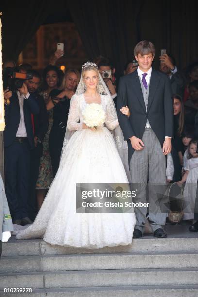 Bridegroom Crown prince Ernst August of Hanover jr. And his wife Ekaterina Malysheva during the wedding of Prince Ernst August of Hanover, Duke of...