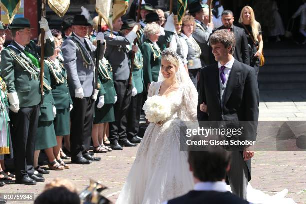 Bridegroom Crown prince Ernst August of Hanover jr. And his wife Ekaterina Malysheva during the wedding of Prince Ernst August of Hanover, Duke of...