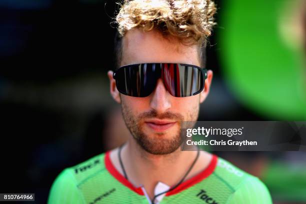 Taylor Phinney of The United States and during stage eight of the 2017 Le Tour de France, a 187.5km road stage from Dole to Station Des Rousses on...