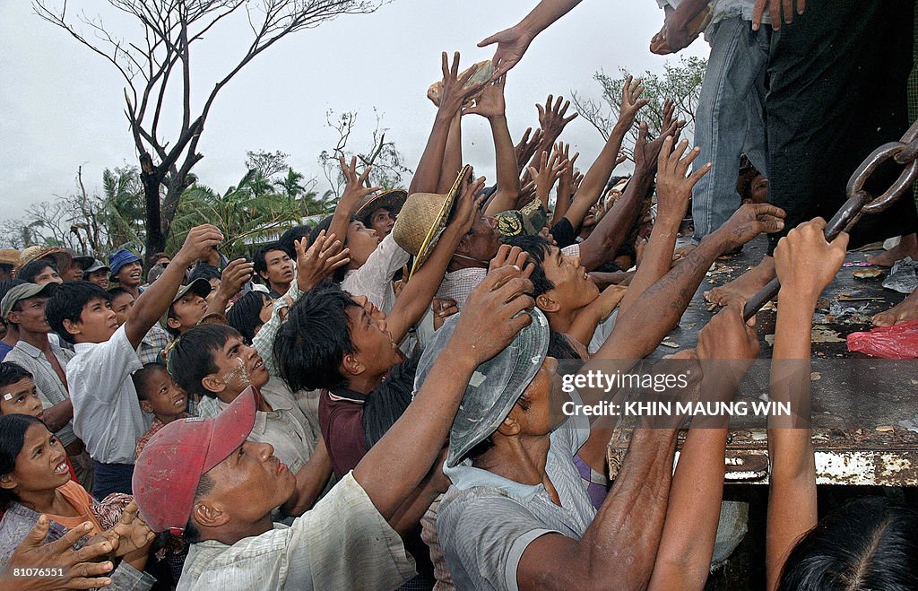 Survivors of the cyclone Nargis get reli