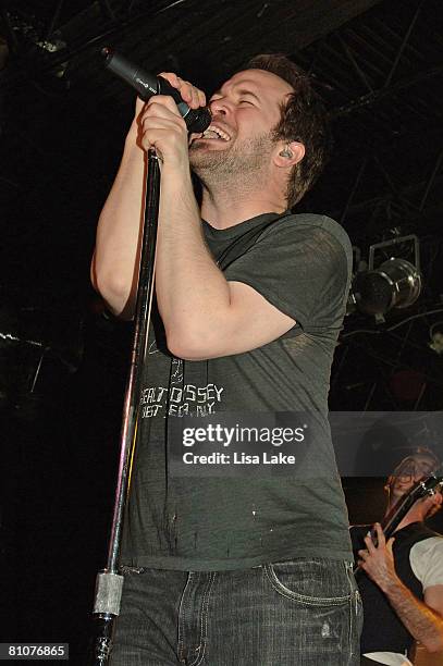 Singer Scott Anderson of the band Finger 11 performs at Crocodile Rock on May 13, 2008 in Allentown, Pennsylvania.