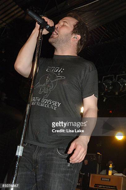 Singer Scott Anderson of the band Finger 11 performs at Crocodile Rock on May 13, 2008 in Allentown, Pennsylvania.