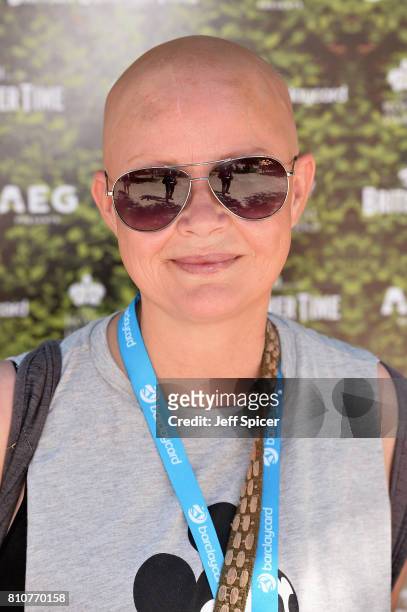 Gail Porter attends a performance of The Killers during the Barclaycard British Summer Time Festival at Hyde Park on July 8, 2017 in London, England.