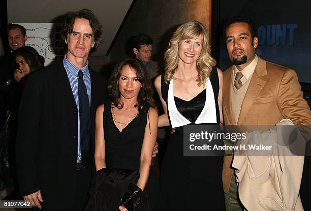 Director Jay Roach, musician Susanna Hoffs, actress Laura Dern and musician Ben Harper attend the HBO Films premiere of "Recount" after party at The...