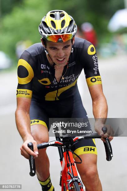 Lilian Calmejane of Fance and Direct Engerie in action on his way to winning stage eight of the 2017 Tour de France from Dole to Station des Rousses...