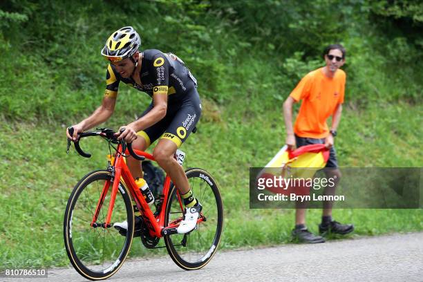 Lilian Calmejane of Fance and Direct Engerie in action on his way to winning stage eight of the 2017 Tour de France from Dole to Station des Rousses...