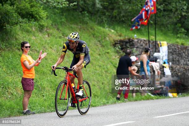 Lilian Calmejane of Fance and Direct Engerie in action on his way to winning stage eight of the 2017 Tour de France from Dole to Station des Rousses...