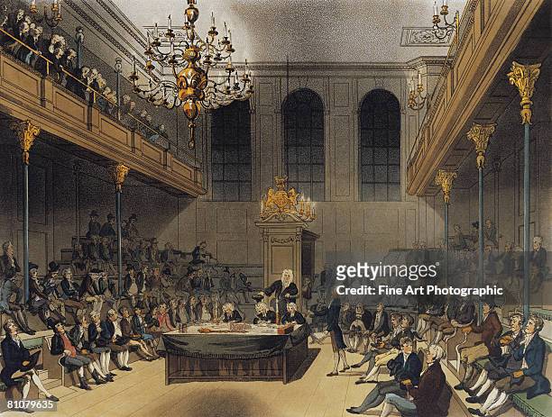 the house of commons, london, england - london 18th century stock illustrations