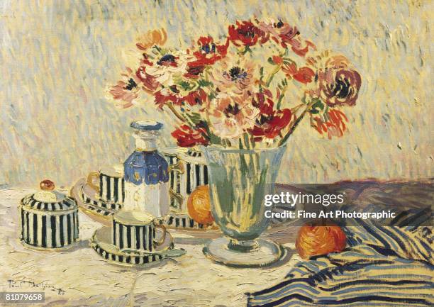 still life with anemones - 1902 stock illustrations stock illustrations