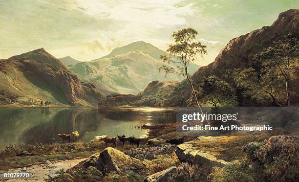 loch lomond, scotland, 1871 - 1871 stock illustrations