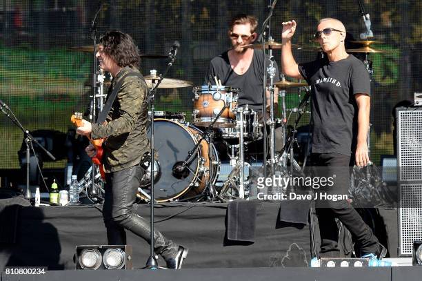 Roland Orzabal and Curt Smith of Tears for Fears perform on stage at the Barclaycard Presents British Summer Time Festival in Hyde Park on July 8,...