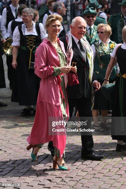 Rolf Sachs and his girlfriend Mafalda von Hessen during the wedding of Prince Ernst August of Hanover jr., Duke of Brunswick-Lueneburg, and his...