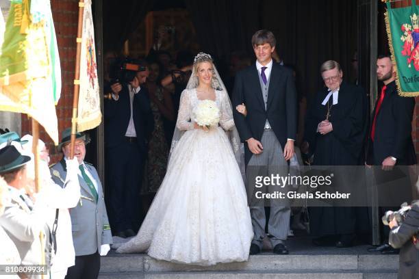 Bridegroom Crown prince Ernst August of Hanover jr. And his wife Ekaterina Malysheva during the wedding of Prince Ernst August of Hanover, Duke of...