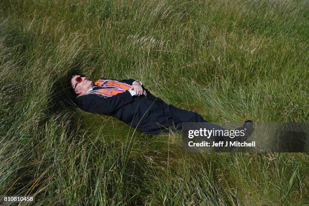 Orangmen take part in the annual pre Twelfth of July parade held in Rossnowlagh on July 8, 2017 in Donegal, Ireland. The demonstration in Rossnowlagh...