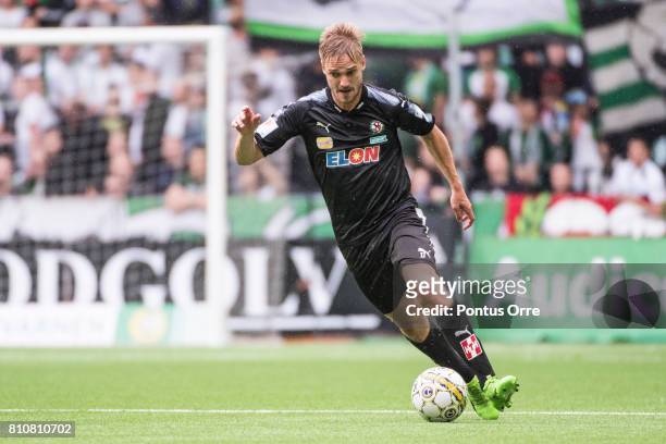 Johan Martensson of Orebro SK during the Allsvenskan match between Hammarby IF and Orebro SK at Tele2 Arena on July 8, 2017 in Stockholm, Sweden.