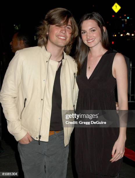 Singer Zac Hanson and wife Kate arrive at the "Darfur Now" Los Angeles screening at the Directors Guild of America on October 30, 2007 in Los...