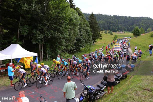 104th Tour de France 2017 / Stage 8 Peloton / Lamoura / Landscape / Christopher FROOME Yellow Leader Jersey / Fabio ARU Polka Dot Mountain Jersey /...