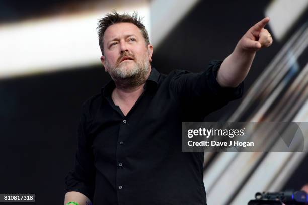 Guy Garvey of Elbow performs on stage at the Barclaycard Presents British Summer Time Festival in Hyde Park on July 8, 2017 in London, England.