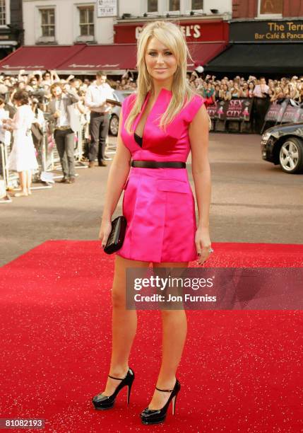 Alex Curran attends the Sex And The City world premiere held at the Odeon Leicester Square on May 12, 2008 in London, England.