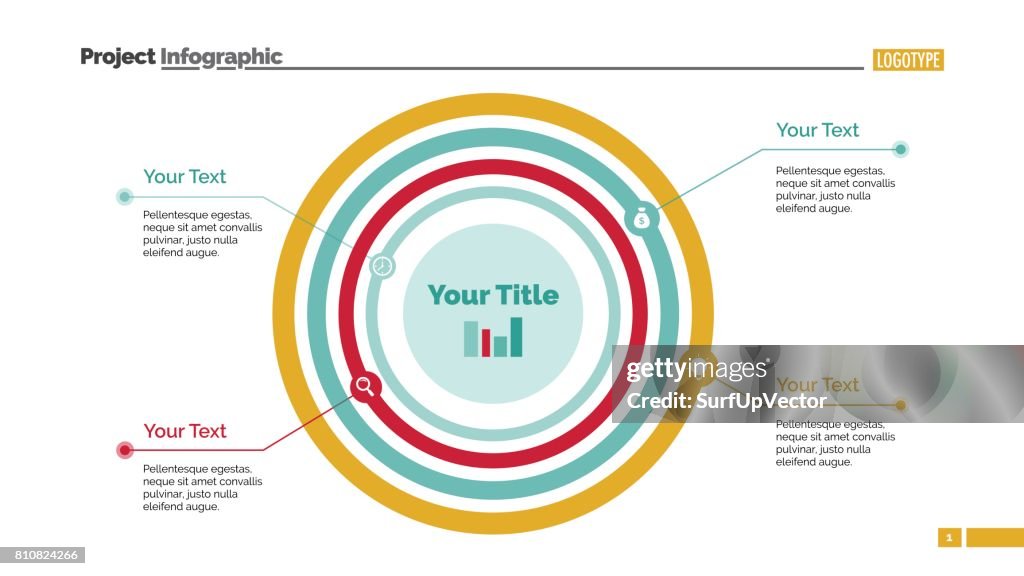 Plantilla de diagrama de círculos concéntricos deslizante
