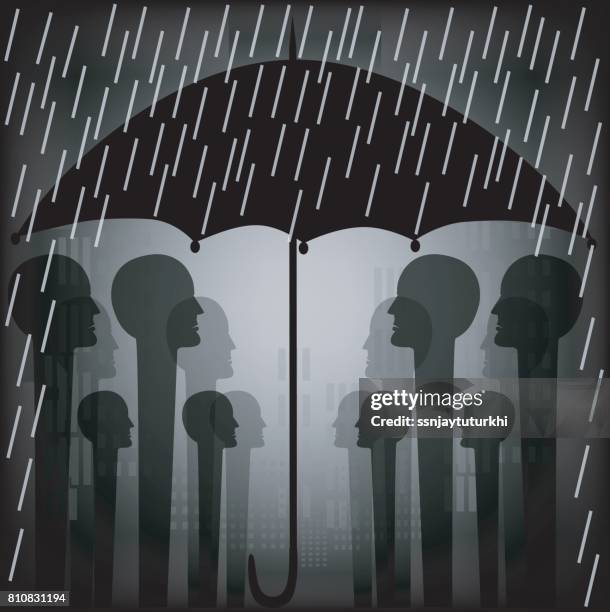 rain shower - blackout stock illustrations