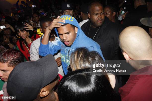 Chris Brown attends his 19th Birthday Party May 13, 2008 at Rebel NYC in New York.
