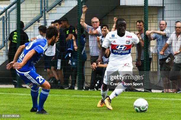 Alan Dzabana of Lyon during the friendly match between Olympique Lyonnais and Bourg-en-Bresse on July 8, 2017 in Peronnas, France.