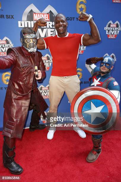 Actor Terry Crews arrives at Marvel Universe LIVE! Age Of Heroes World Premiere Celebrity Red Carpet Event at Staples Center on July 8, 2017 in Los...