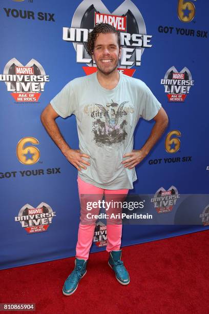 Blogger Perez Hilton arrives at Marvel Universe LIVE! Age Of Heroes World Premiere Celebrity Red Carpet Event at Staples Center on July 8, 2017 in...