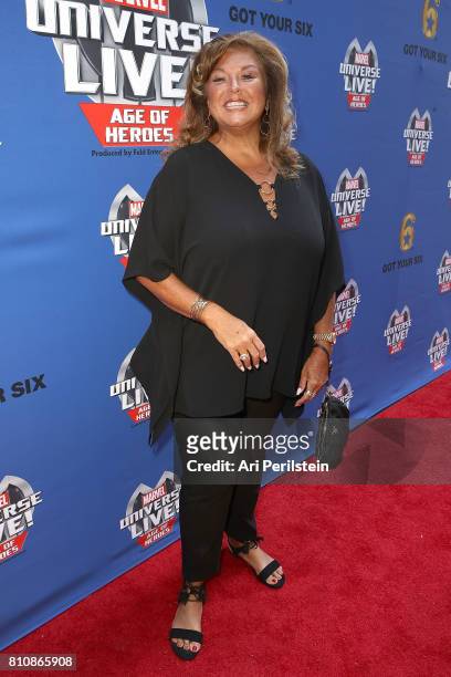 Dance Instructor Abby Lee Miller arrives at Marvel Universe LIVE! Age Of Heroes World Premiere Celebrity Red Carpet Event at Staples Center on July...