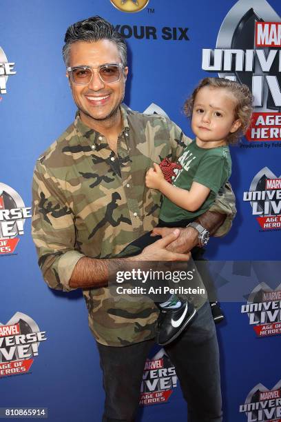 Actor Jamie Camil arrives at Marvel Universe LIVE! Age Of Heroes World Premiere Celebrity Red Carpet Event at Staples Center on July 8, 2017 in Los...