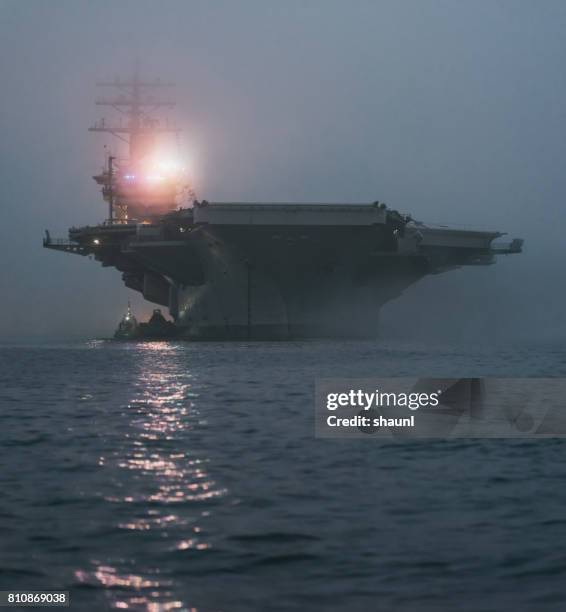 us navy aircraft carrier - us navy stock pictures, royalty-free photos & images