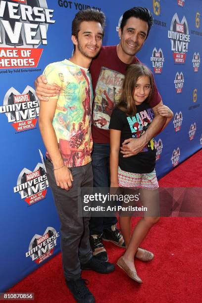 Georges Marini, Actor Gilles Marini and daughter Juliana arrives at Marvel Universe LIVE! Age Of Heroes World Premiere Celebrity Red Carpet Event at...