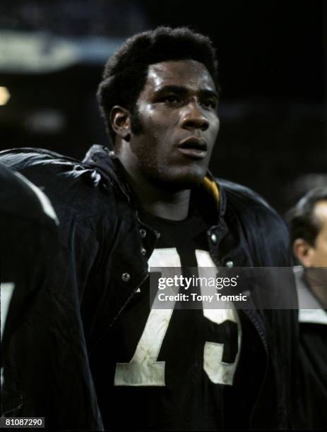 Pittsburgh Steelers Hall of Fame defensive tackle Joe Greene , here a rookie, on the sidelines during a 42-31 loss to the Cleveland Browns on October...