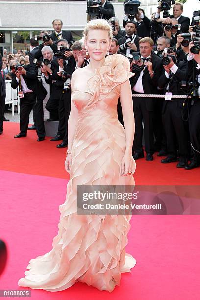 Actress Cate Blanchett arrives at the "Blindness" premiere during the 61st Cannes International Film Festival on May 14, 2008 in Cannes, France.