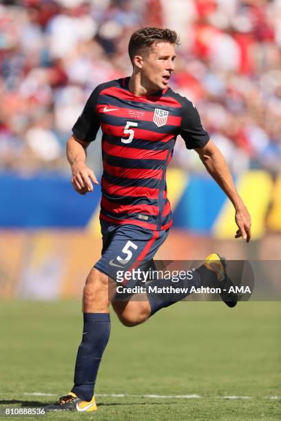 Matt Besler of the United States in action during the 2017 CONCACAF Gold Cup Group B match between the United States and Panama at Nissan Stadium on...