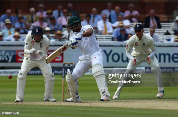 Vernon Philander of South Africa during 1st Investec Test Match Day Three between England and South Africa at Lord's Cricket Ground in London on July...