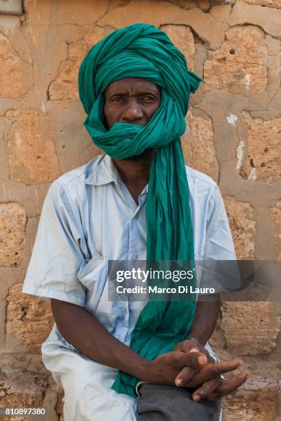 NA Malian man is seen at a pooling station as he waits to cast his ballot during the second round of the Presidential election on August 11, 2013 in...