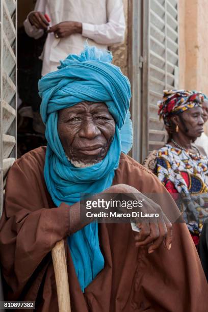 NA Malian man is seen at a pooling station as he waits to cast his ballot during the second round of the Presidential election on August 11, 2013 in...