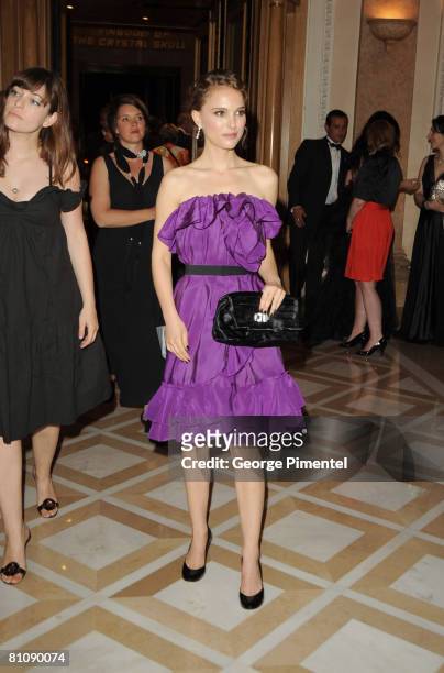 Juror Natalie Portman attends the "Blindness" opening night dinner at the Carlton Hotel during the 61st International Cannes Film Festival on May 14,...