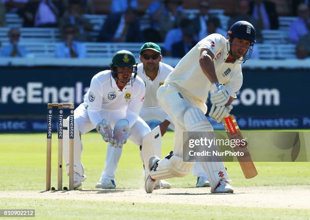 England's Alastair Cook during 1st Investec Test Match Day Three between England and South Africa at Lord's Cricket Ground in London on July 08, 2017