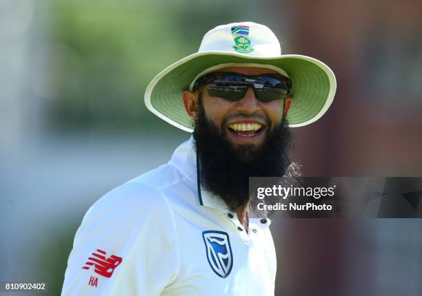 Hashim Amla of South Africa during 1st Investec Test Match Day Three between England and South Africa at Lord's Cricket Ground in London on July 08,...