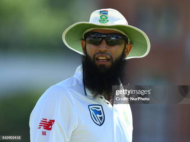 Hashim Amla of South Africa during 1st Investec Test Match Day Three between England and South Africa at Lord's Cricket Ground in London on July 08,...