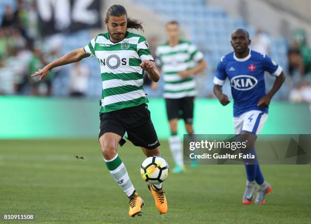 Sporting CPÕs midfielder Matheus Oliveira from Brazil in action during the Pre-Season Friendly match between Sporting CP and CF Os Belenenses at...