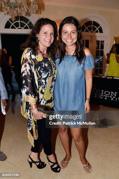 Melanie Roy and Lauren Richmond attend Katrina and Don Peebles Host NY Mission Society Summer Cocktails at Private Residence on July 7, 2017 in...