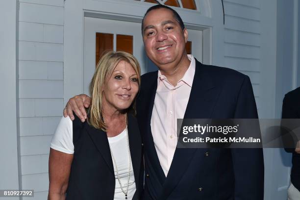 Dottie Herman and Don Peebles attend Katrina and Don Peebles Host NY Mission Society Summer Cocktails at Private Residence on July 7, 2017 in...