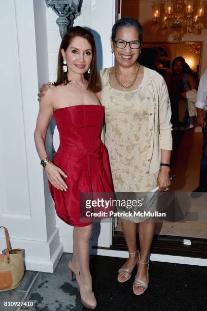 Jean Shafiroff and Elsie McCabe Thompson attend Katrina and Don Peebles Host NY Mission Society Summer Cocktails at Private Residence on July 7, 2017...